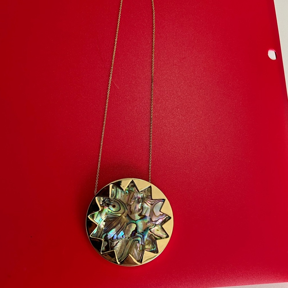 House of Harlow 1960 Abalone Sunburst Necklace in Metallic